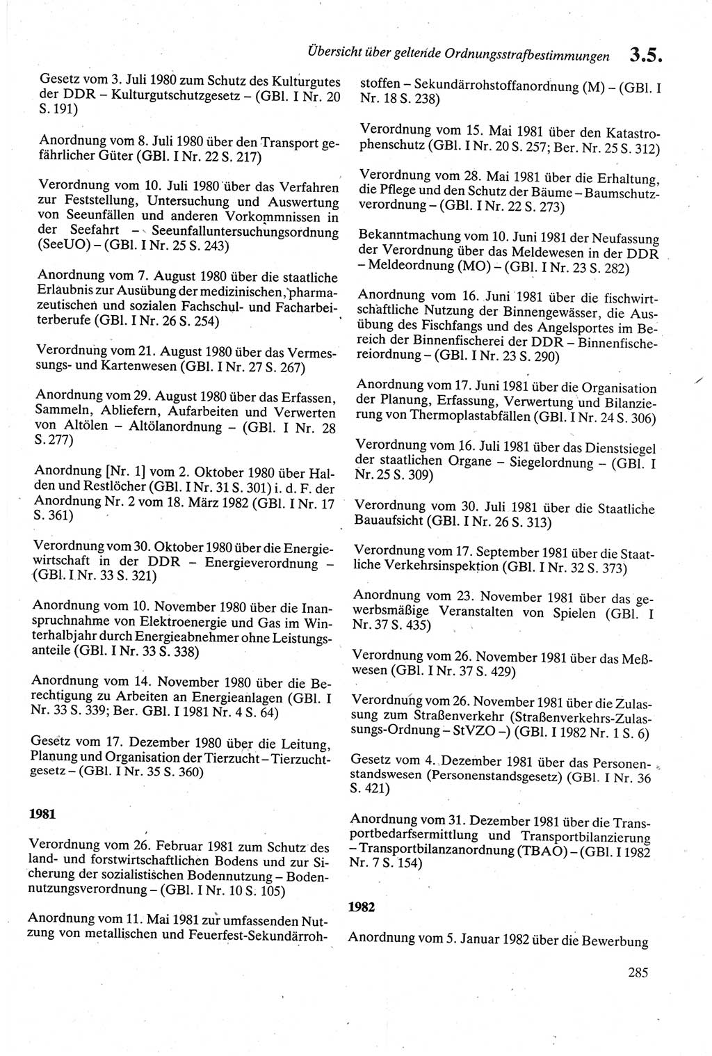 Strafgesetzbuch (StGB) der Deutschen Demokratischen Republik (DDR) sowie angrenzende Gesetze und Bestimmungen 1979, Seite 285 (StGB DDR Ges. Best. 1979, S. 285)