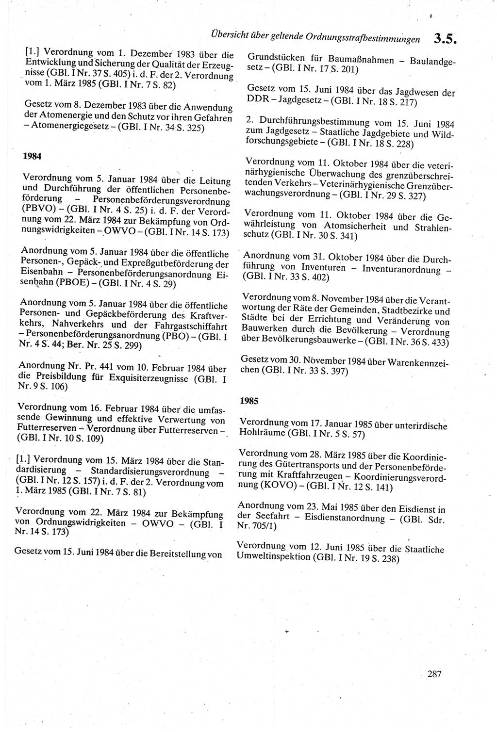 Strafgesetzbuch (StGB) der Deutschen Demokratischen Republik (DDR) sowie angrenzende Gesetze und Bestimmungen 1979, Seite 287 (StGB DDR Ges. Best. 1979, S. 287)