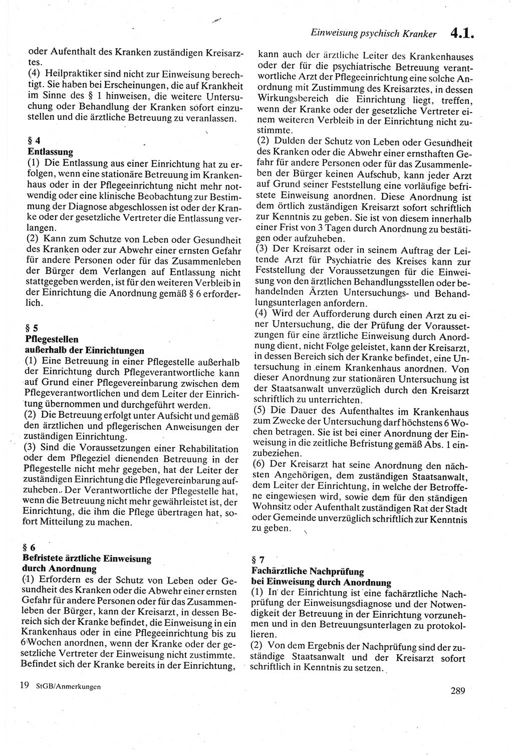 Strafgesetzbuch (StGB) der Deutschen Demokratischen Republik (DDR) sowie angrenzende Gesetze und Bestimmungen 1979, Seite 289 (StGB DDR Ges. Best. 1979, S. 289)