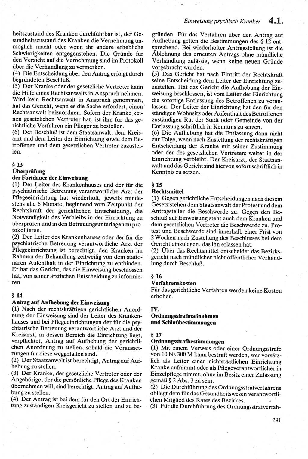 Strafgesetzbuch (StGB) der Deutschen Demokratischen Republik (DDR) sowie angrenzende Gesetze und Bestimmungen 1979, Seite 291 (StGB DDR Ges. Best. 1979, S. 291)