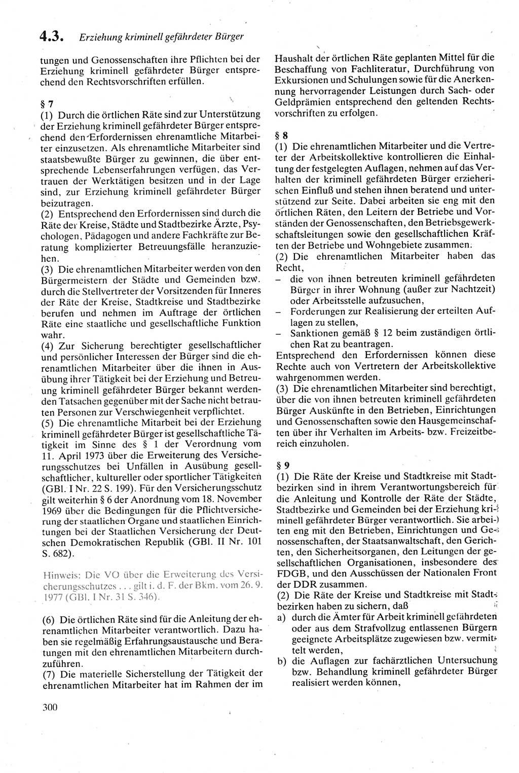 Strafgesetzbuch (StGB) der Deutschen Demokratischen Republik (DDR) sowie angrenzende Gesetze und Bestimmungen 1979, Seite 300 (StGB DDR Ges. Best. 1979, S. 300)