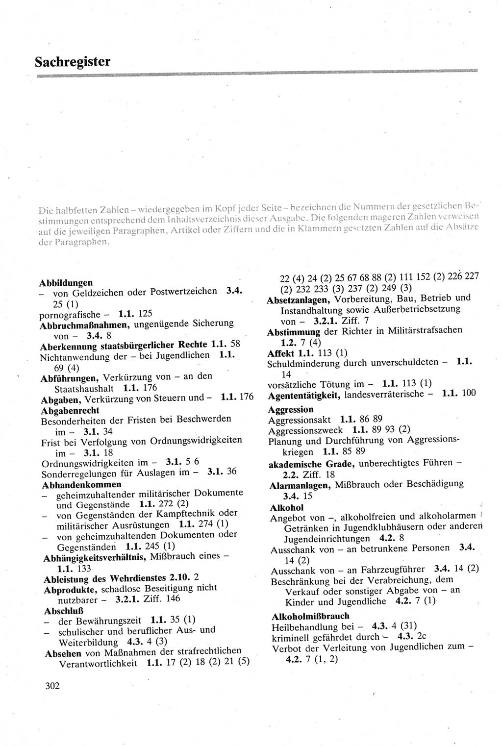 Strafgesetzbuch (StGB) der Deutschen Demokratischen Republik (DDR) sowie angrenzende Gesetze und Bestimmungen 1979, Seite 302 (StGB DDR Ges. Best. 1979, S. 302)