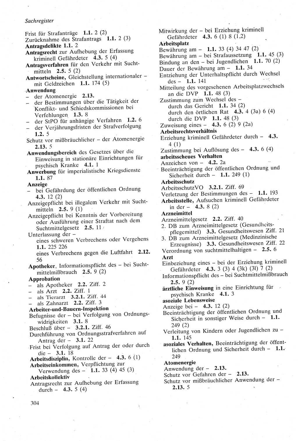 Strafgesetzbuch (StGB) der Deutschen Demokratischen Republik (DDR) sowie angrenzende Gesetze und Bestimmungen 1979, Seite 304 (StGB DDR Ges. Best. 1979, S. 304)