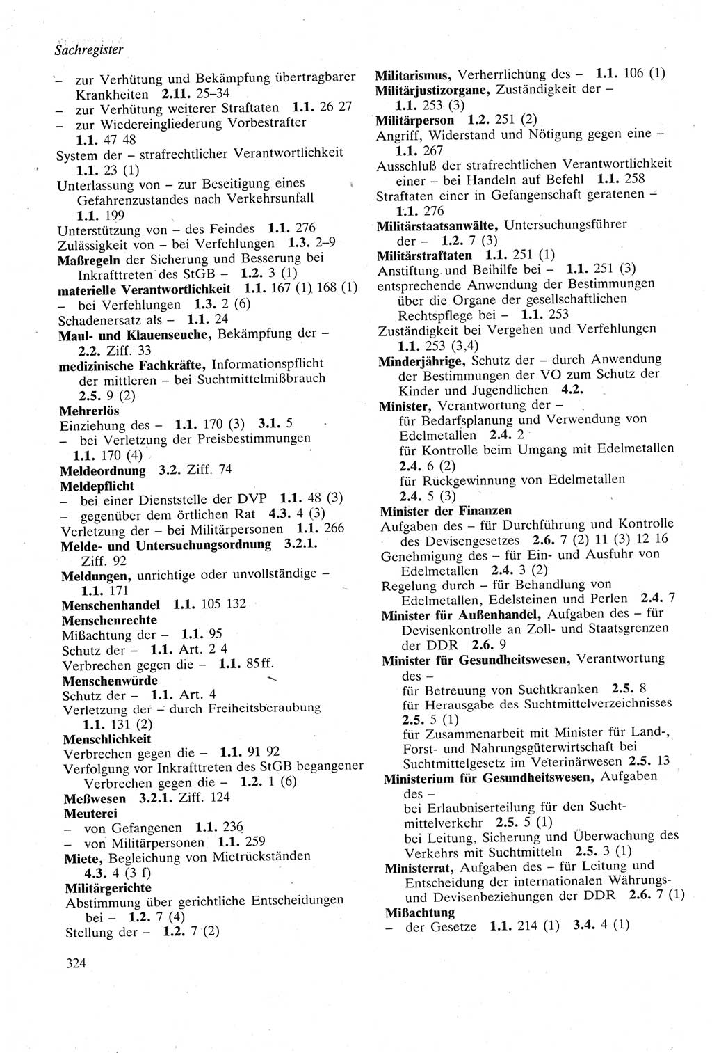 Strafgesetzbuch (StGB) der Deutschen Demokratischen Republik (DDR) sowie angrenzende Gesetze und Bestimmungen 1979, Seite 324 (StGB DDR Ges. Best. 1979, S. 324)