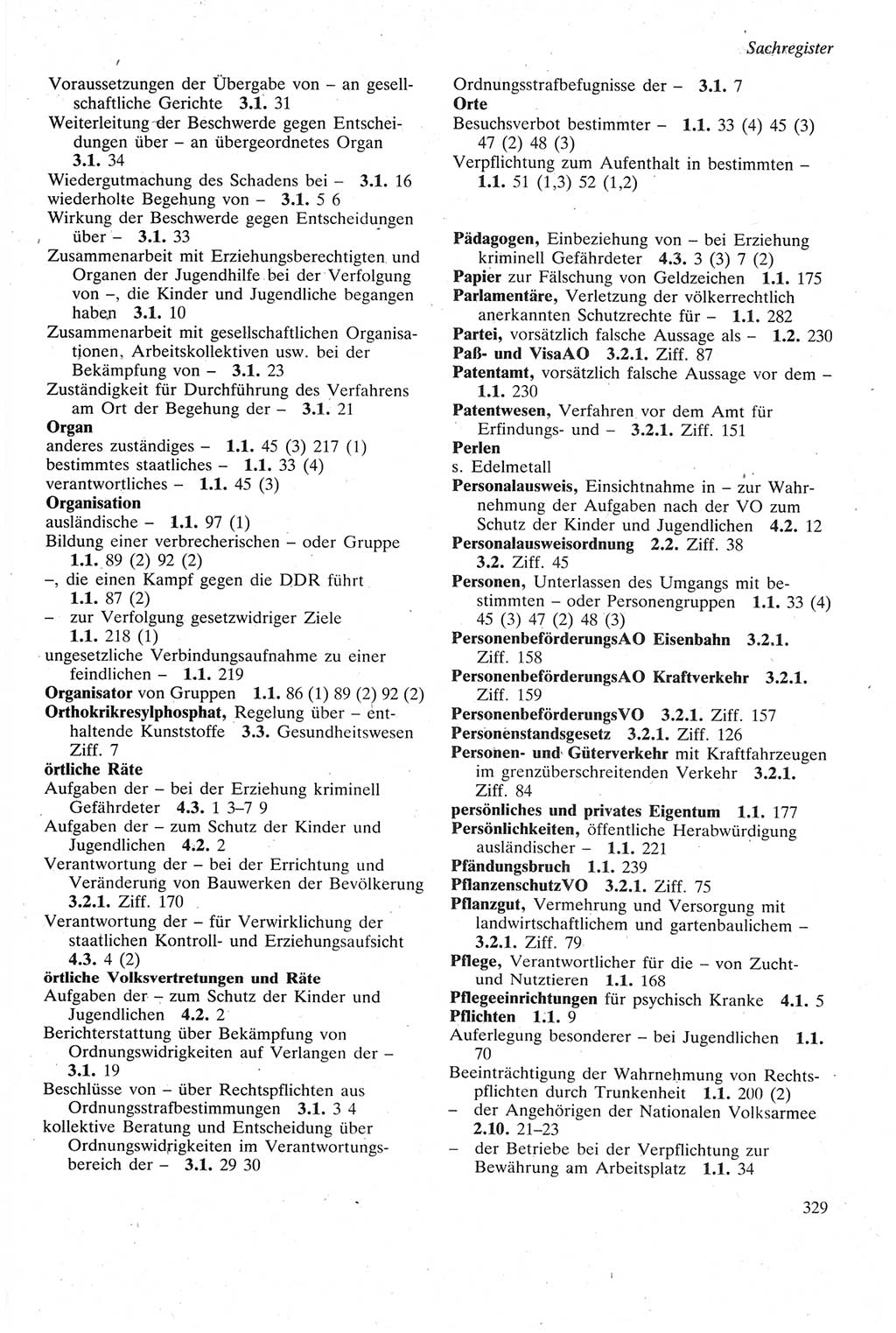 Strafgesetzbuch (StGB) der Deutschen Demokratischen Republik (DDR) sowie angrenzende Gesetze und Bestimmungen 1979, Seite 329 (StGB DDR Ges. Best. 1979, S. 329)