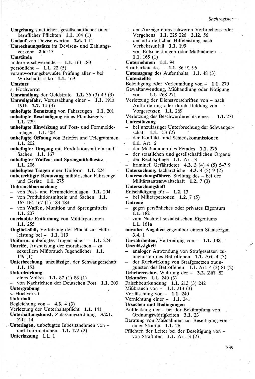 Strafgesetzbuch (StGB) der Deutschen Demokratischen Republik (DDR) sowie angrenzende Gesetze und Bestimmungen 1979, Seite 339 (StGB DDR Ges. Best. 1979, S. 339)