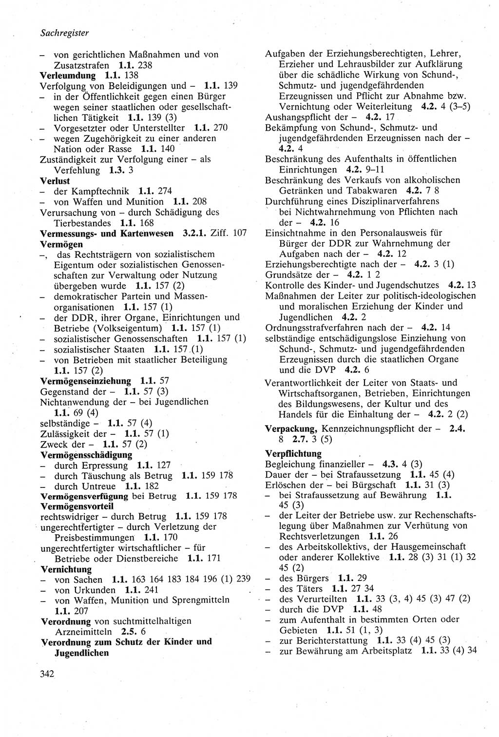 Strafgesetzbuch (StGB) der Deutschen Demokratischen Republik (DDR) sowie angrenzende Gesetze und Bestimmungen 1979, Seite 342 (StGB DDR Ges. Best. 1979, S. 342)