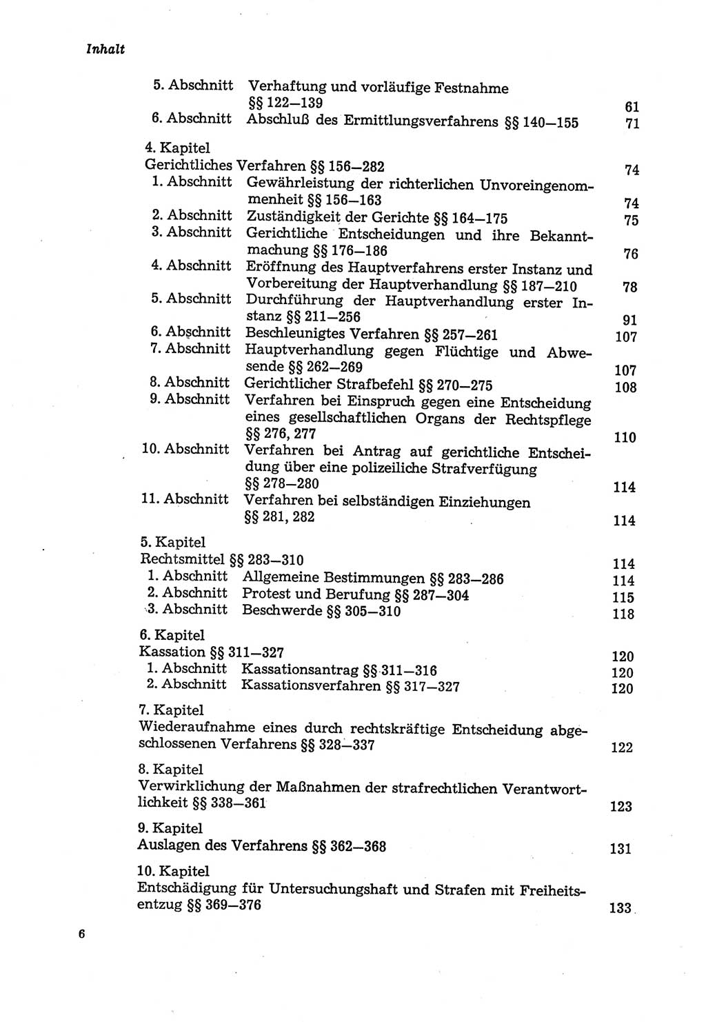 Strafprozeßordnung (StPO) der Deutschen Demokratischen Republik (DDR) sowie angrenzende Gesetze und Bestimmungen 1979, Seite 6 (StPO DDR Ges. Best. 1979, S. 6)