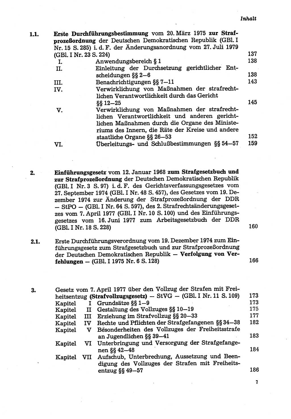 Strafprozeßordnung (StPO) der Deutschen Demokratischen Republik (DDR) sowie angrenzende Gesetze und Bestimmungen 1979, Seite 7 (StPO DDR Ges. Best. 1979, S. 7)