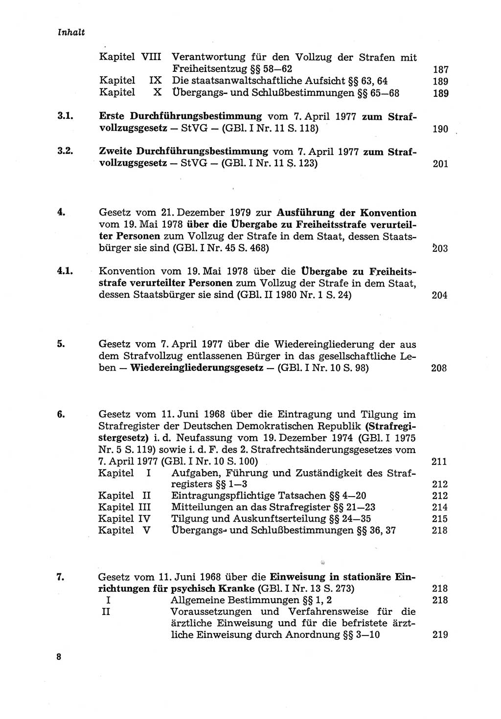 Strafprozeßordnung (StPO) der Deutschen Demokratischen Republik (DDR) sowie angrenzende Gesetze und Bestimmungen 1979, Seite 8 (StPO DDR Ges. Best. 1979, S. 8)