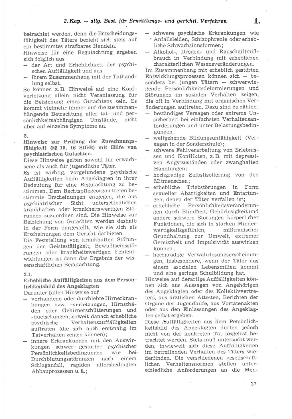 Strafprozeßordnung (StPO) der Deutschen Demokratischen Republik (DDR) sowie angrenzende Gesetze und Bestimmungen 1979, Seite 27 (StPO DDR Ges. Best. 1979, S. 27)