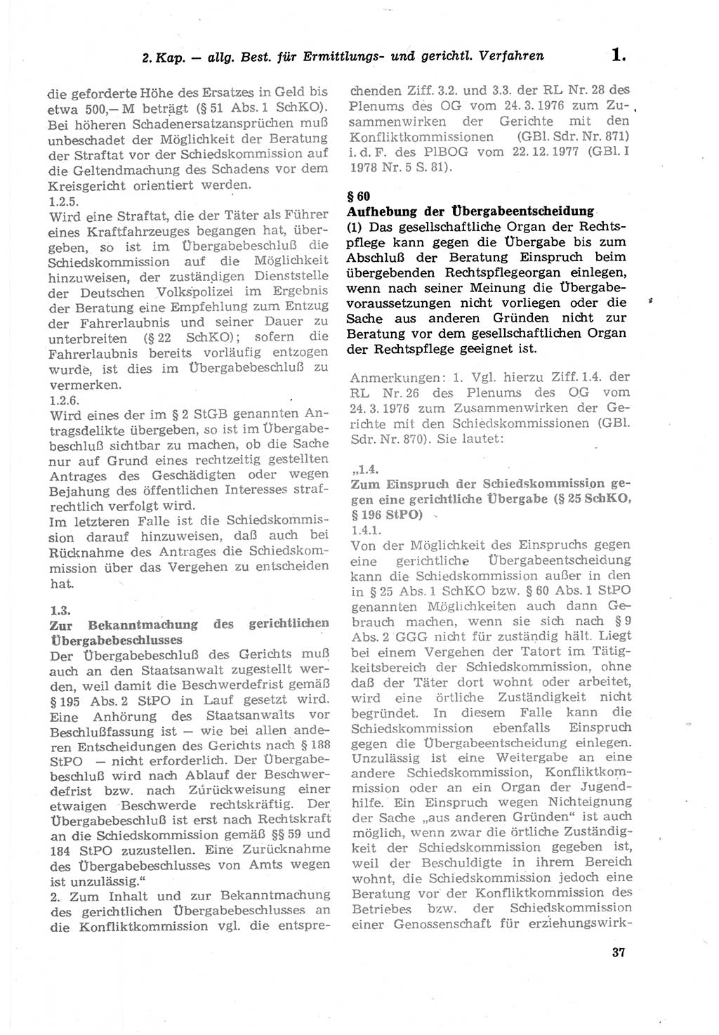 Strafprozeßordnung (StPO) der Deutschen Demokratischen Republik (DDR) sowie angrenzende Gesetze und Bestimmungen 1979, Seite 37 (StPO DDR Ges. Best. 1979, S. 37)