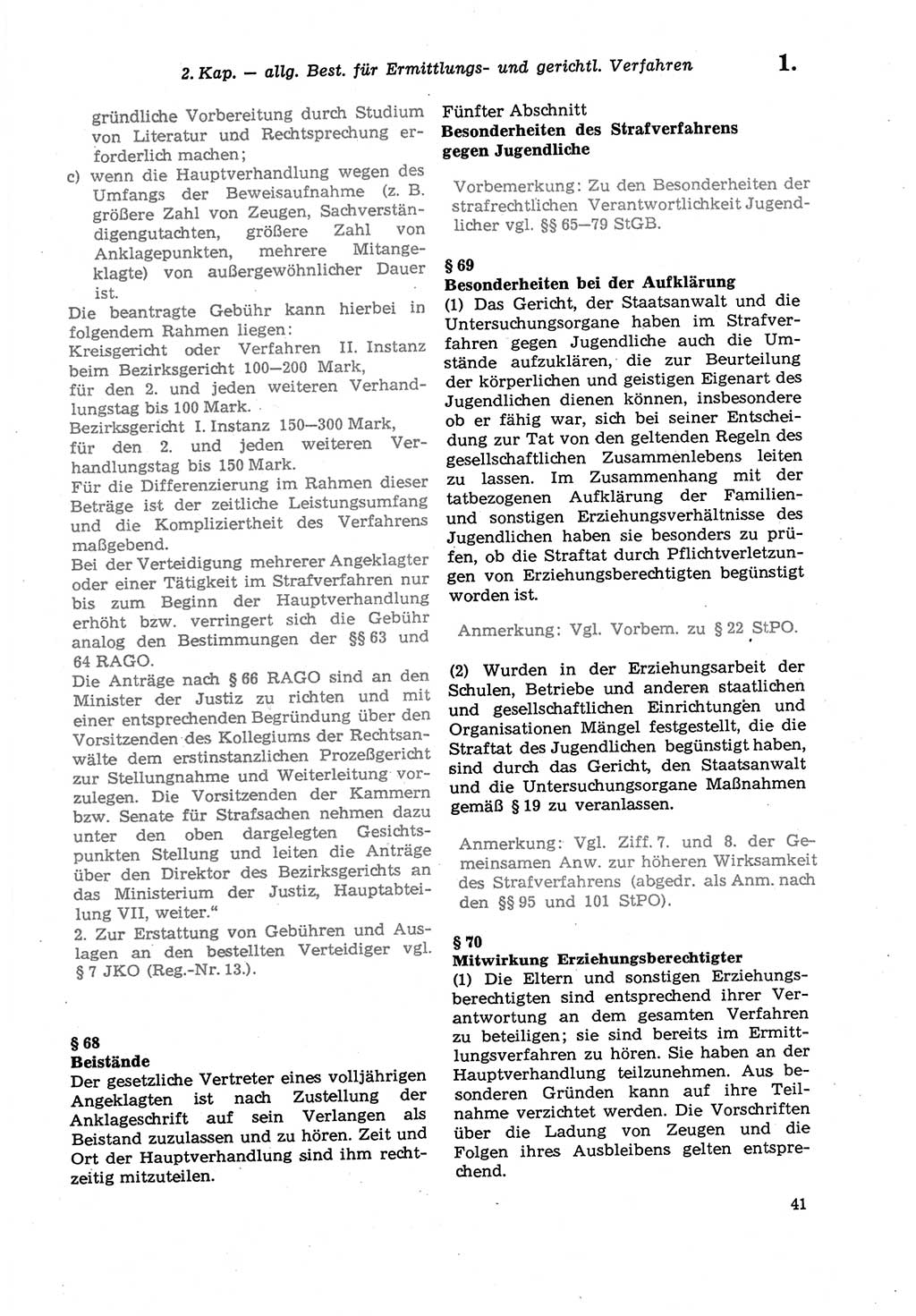 Strafprozeßordnung (StPO) der Deutschen Demokratischen Republik (DDR) sowie angrenzende Gesetze und Bestimmungen 1979, Seite 41 (StPO DDR Ges. Best. 1979, S. 41)