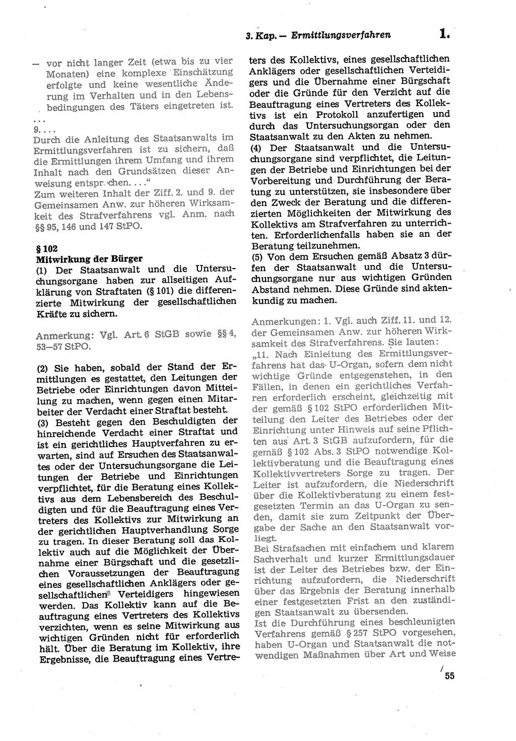 Strafprozeßordnung (StPO) der Deutschen Demokratischen Republik (DDR) sowie angrenzende Gesetze und Bestimmungen 1979, Seite 55 (StPO DDR Ges. Best. 1979, S. 55)