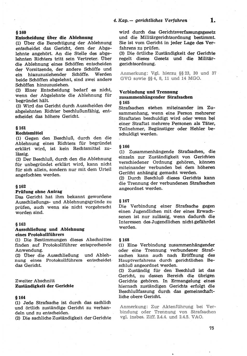 Strafprozeßordnung (StPO) der Deutschen Demokratischen Republik (DDR) sowie angrenzende Gesetze und Bestimmungen 1979, Seite 75 (StPO DDR Ges. Best. 1979, S. 75)