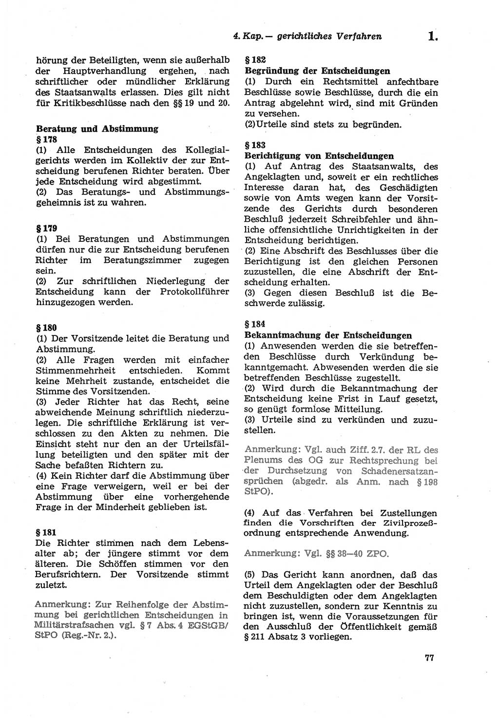 Strafprozeßordnung (StPO) der Deutschen Demokratischen Republik (DDR) sowie angrenzende Gesetze und Bestimmungen 1979, Seite 77 (StPO DDR Ges. Best. 1979, S. 77)