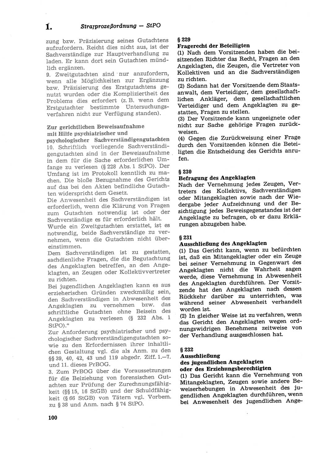 Strafprozeßordnung (StPO) der Deutschen Demokratischen Republik (DDR) sowie angrenzende Gesetze und Bestimmungen 1979, Seite 100 (StPO DDR Ges. Best. 1979, S. 100)