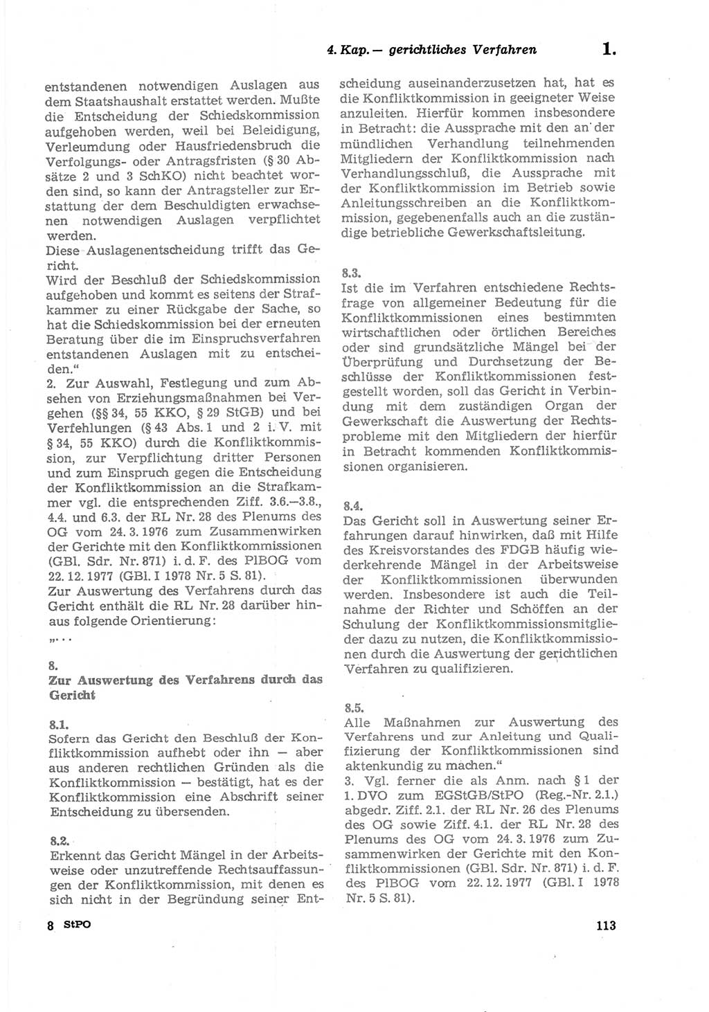 Strafprozeßordnung (StPO) der Deutschen Demokratischen Republik (DDR) sowie angrenzende Gesetze und Bestimmungen 1979, Seite 113 (StPO DDR Ges. Best. 1979, S. 113)