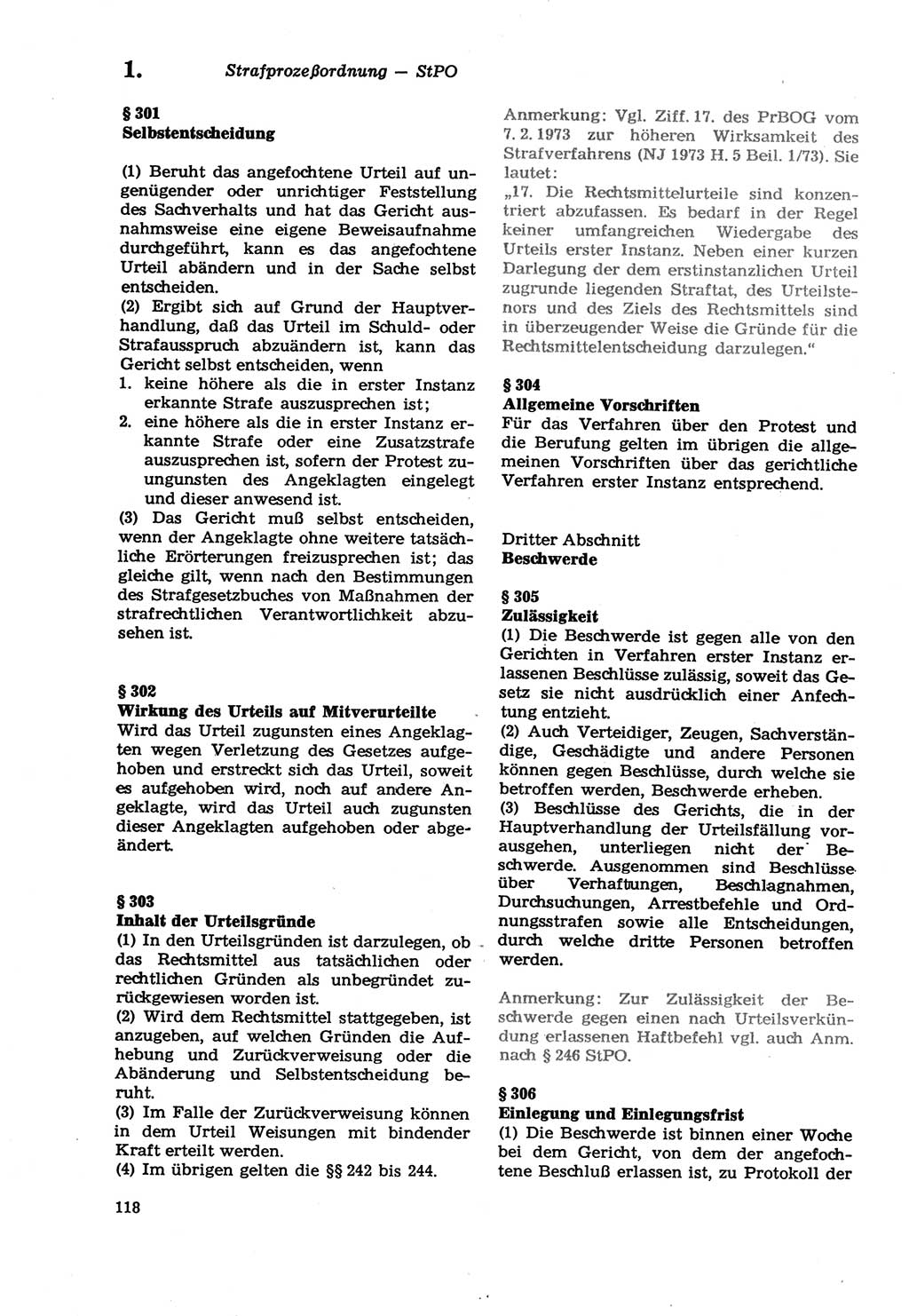 Strafprozeßordnung (StPO) der Deutschen Demokratischen Republik (DDR) sowie angrenzende Gesetze und Bestimmungen 1979, Seite 118 (StPO DDR Ges. Best. 1979, S. 118)