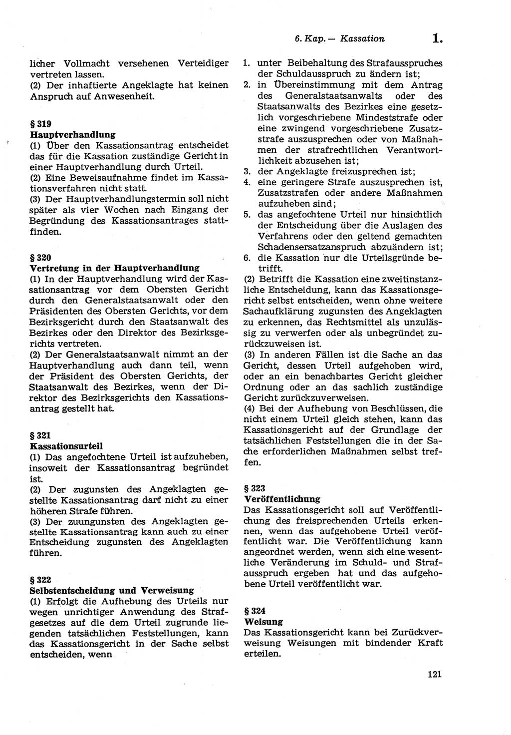 Strafprozeßordnung (StPO) der Deutschen Demokratischen Republik (DDR) sowie angrenzende Gesetze und Bestimmungen 1979, Seite 121 (StPO DDR Ges. Best. 1979, S. 121)