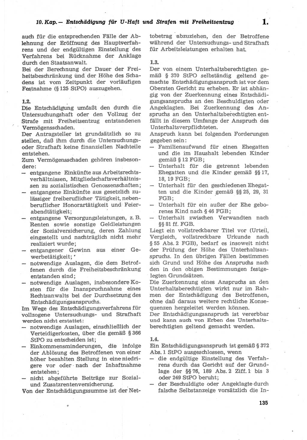 Strafprozeßordnung (StPO) der Deutschen Demokratischen Republik (DDR) sowie angrenzende Gesetze und Bestimmungen 1979, Seite 135 (StPO DDR Ges. Best. 1979, S. 135)
