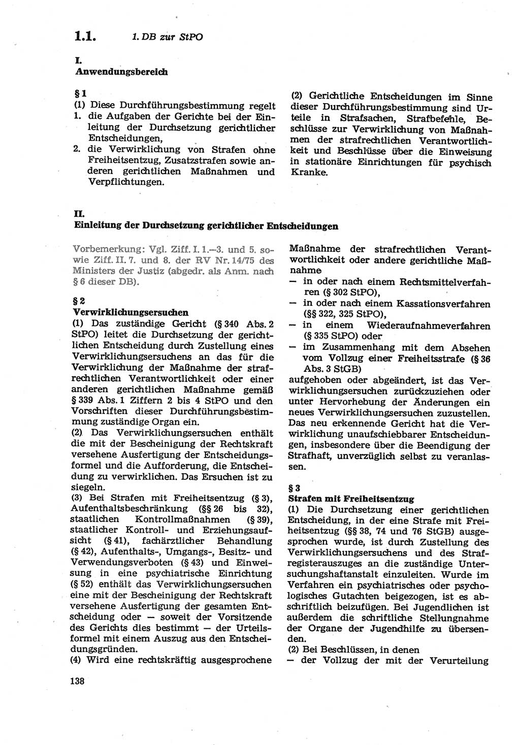 Strafprozeßordnung (StPO) der Deutschen Demokratischen Republik (DDR) sowie angrenzende Gesetze und Bestimmungen 1979, Seite 138 (StPO DDR Ges. Best. 1979, S. 138)