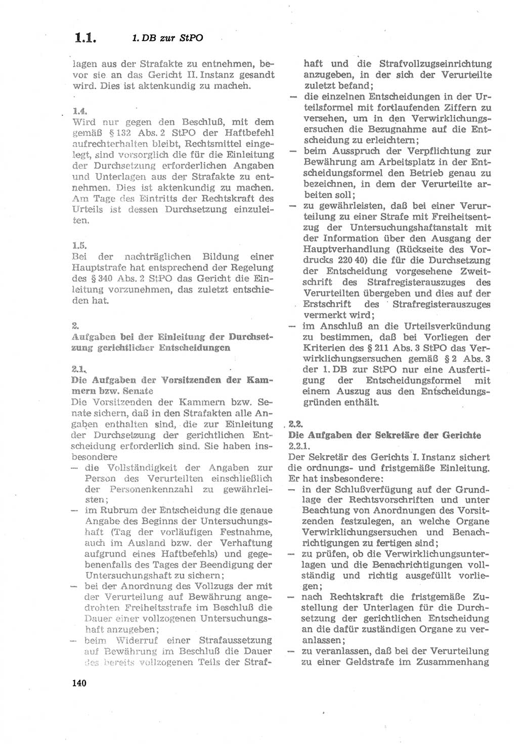 Strafprozeßordnung (StPO) der Deutschen Demokratischen Republik (DDR) sowie angrenzende Gesetze und Bestimmungen 1979, Seite 140 (StPO DDR Ges. Best. 1979, S. 140)