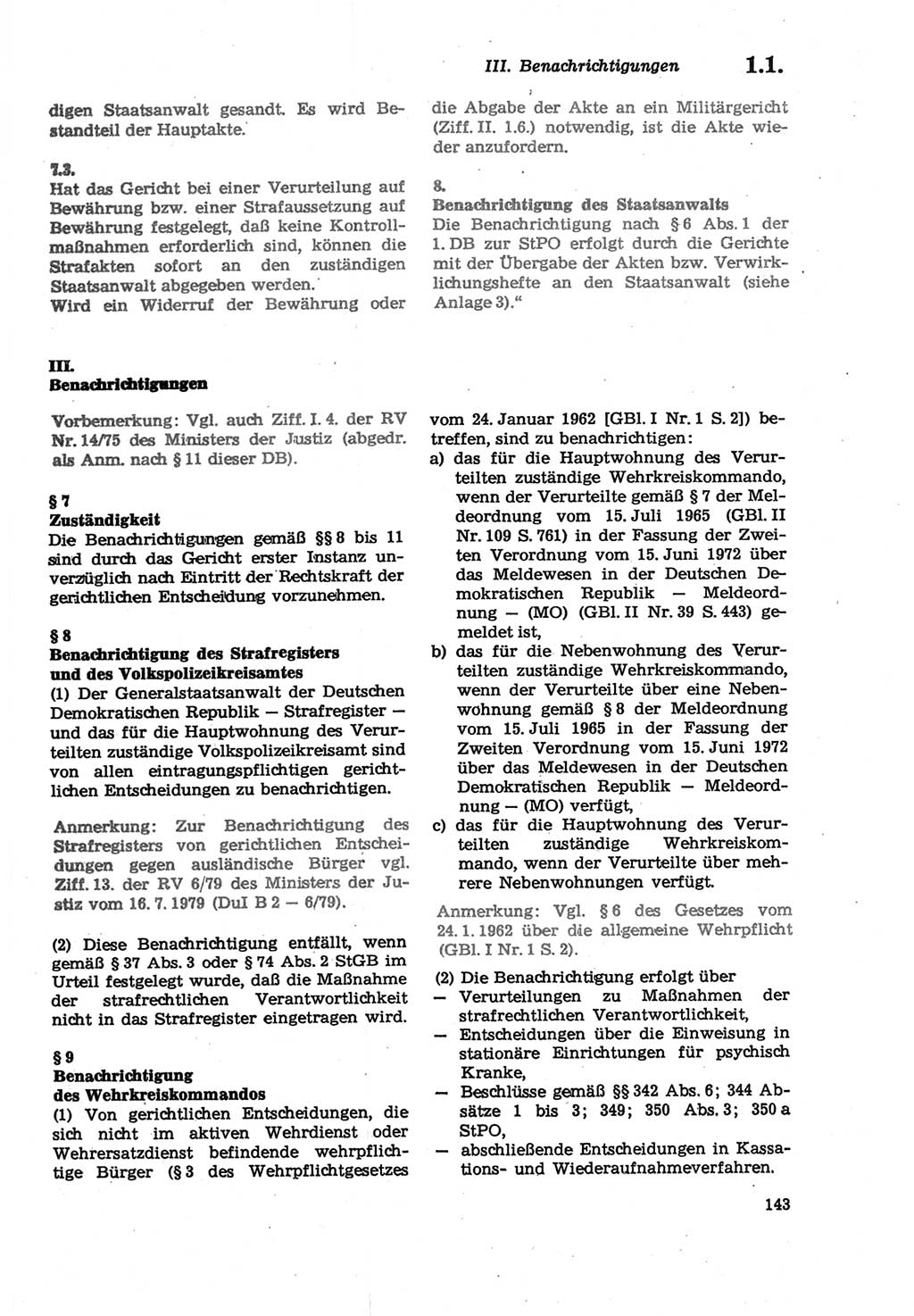 Strafprozeßordnung (StPO) der Deutschen Demokratischen Republik (DDR) sowie angrenzende Gesetze und Bestimmungen 1979, Seite 143 (StPO DDR Ges. Best. 1979, S. 143)