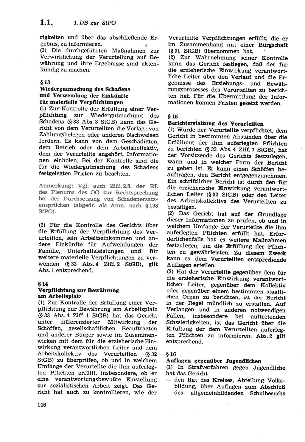 Strafprozeßordnung (StPO) der Deutschen Demokratischen Republik (DDR) sowie angrenzende Gesetze und Bestimmungen 1979, Seite 146 (StPO DDR Ges. Best. 1979, S. 146)