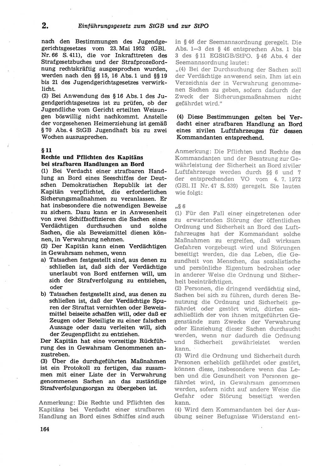 Strafprozeßordnung (StPO) der Deutschen Demokratischen Republik (DDR) sowie angrenzende Gesetze und Bestimmungen 1979, Seite 164 (StPO DDR Ges. Best. 1979, S. 164)