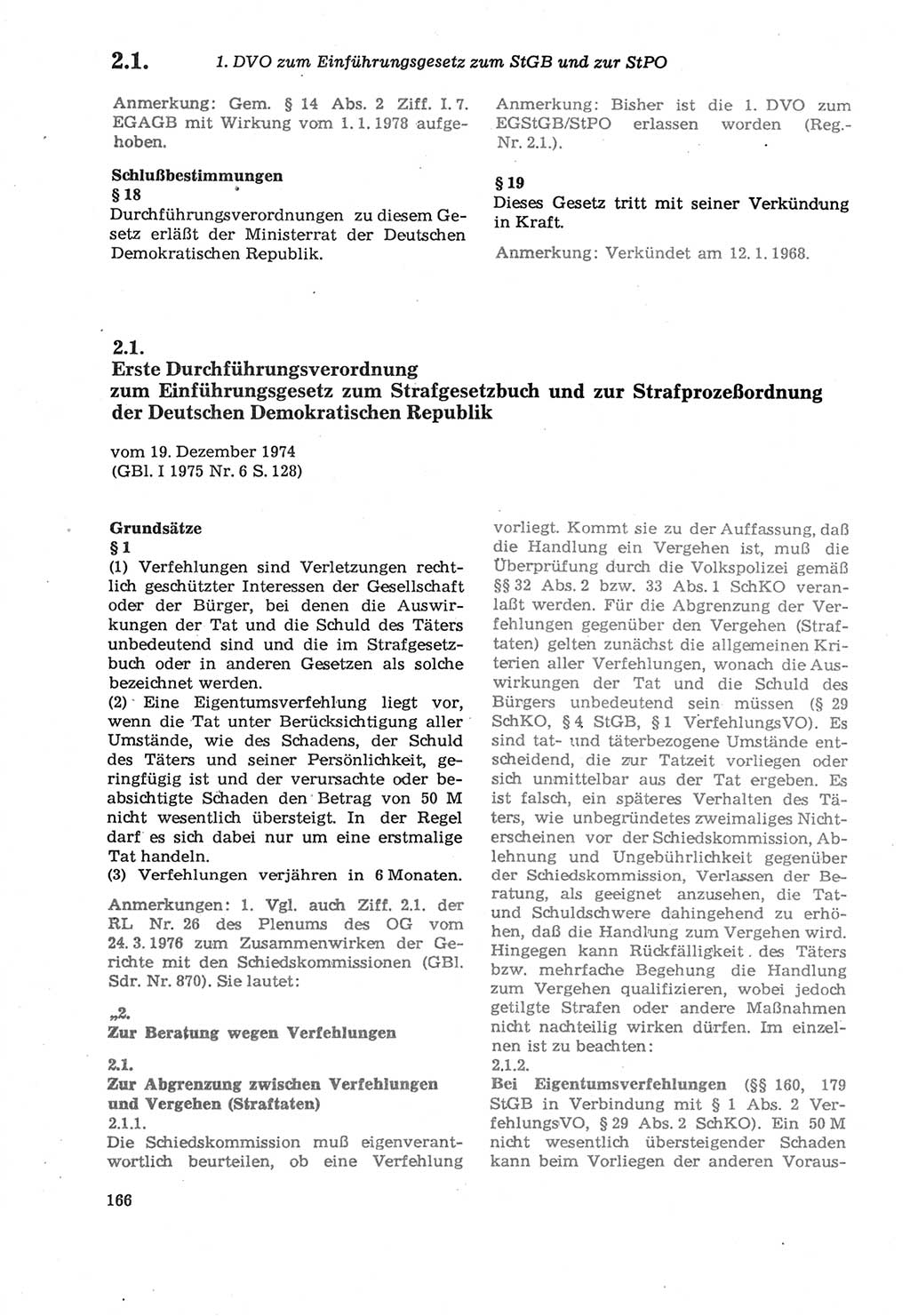 Strafprozeßordnung (StPO) der Deutschen Demokratischen Republik (DDR) sowie angrenzende Gesetze und Bestimmungen 1979, Seite 166 (StPO DDR Ges. Best. 1979, S. 166)