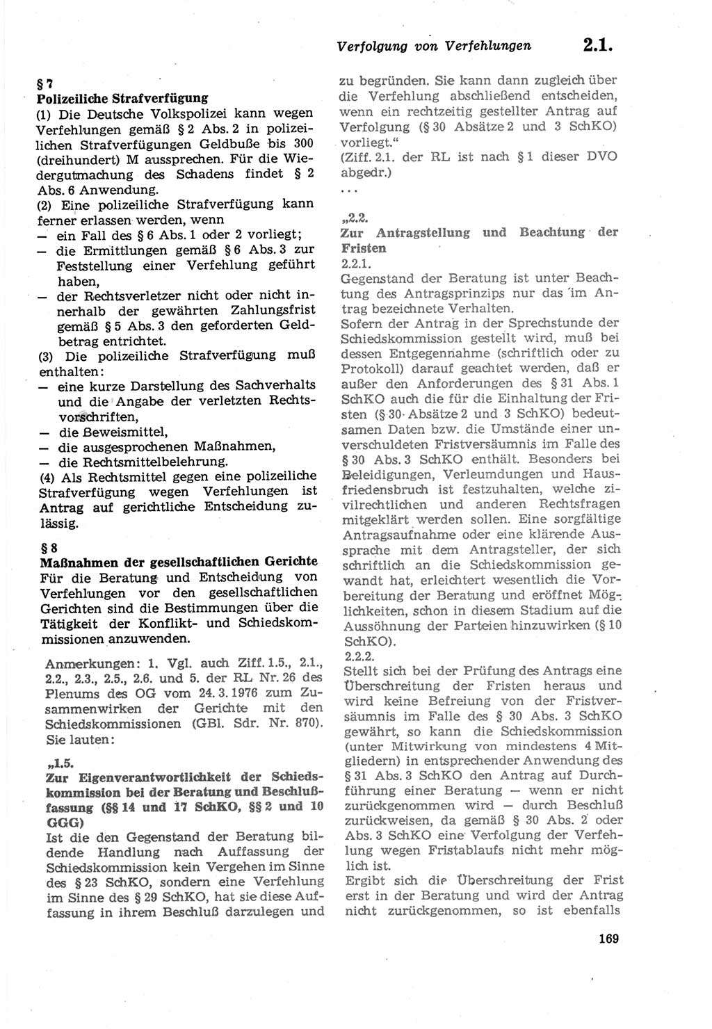 Strafprozeßordnung (StPO) der Deutschen Demokratischen Republik (DDR) sowie angrenzende Gesetze und Bestimmungen 1979, Seite 169 (StPO DDR Ges. Best. 1979, S. 169)