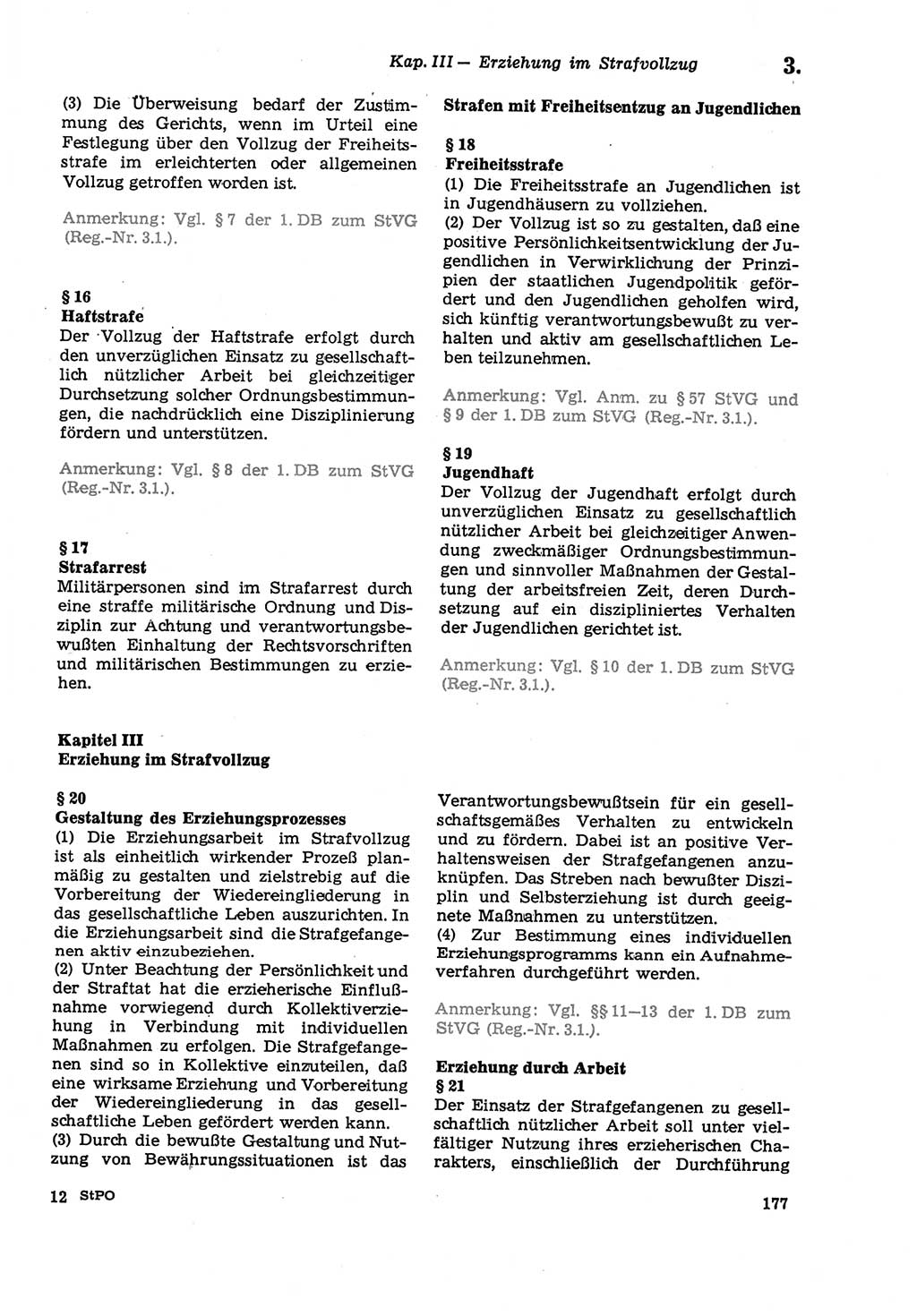 Strafprozeßordnung (StPO) der Deutschen Demokratischen Republik (DDR) sowie angrenzende Gesetze und Bestimmungen 1979, Seite 177 (StPO DDR Ges. Best. 1979, S. 177)