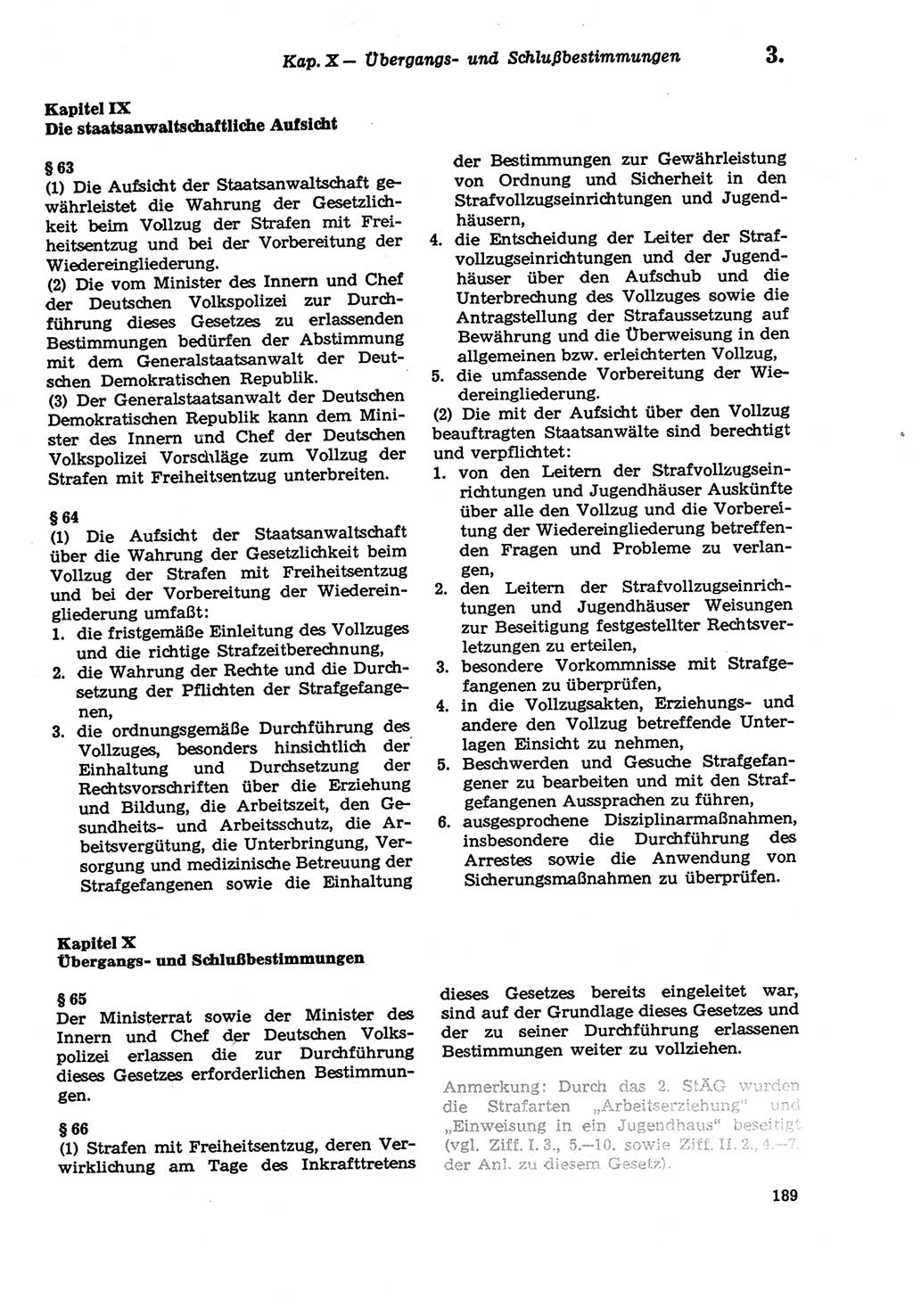 Strafprozeßordnung (StPO) der Deutschen Demokratischen Republik (DDR) sowie angrenzende Gesetze und Bestimmungen 1979, Seite 189 (StPO DDR Ges. Best. 1979, S. 189)