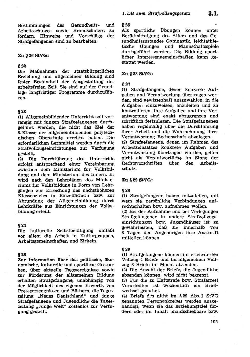 Strafprozeßordnung (StPO) der Deutschen Demokratischen Republik (DDR) sowie angrenzende Gesetze und Bestimmungen 1979, Seite 195 (StPO DDR Ges. Best. 1979, S. 195)