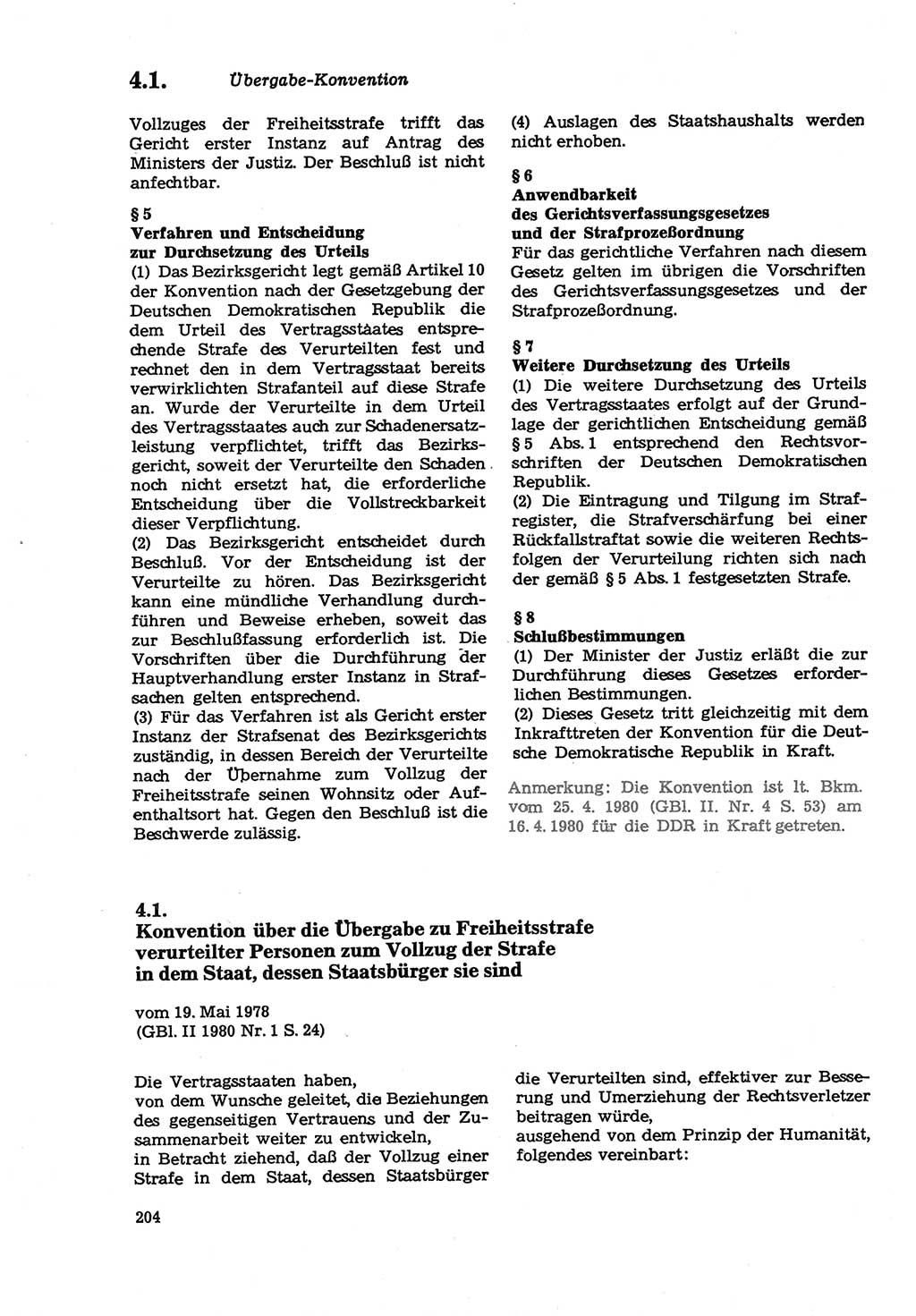 Strafprozeßordnung (StPO) der Deutschen Demokratischen Republik (DDR) sowie angrenzende Gesetze und Bestimmungen 1979, Seite 204 (StPO DDR Ges. Best. 1979, S. 204)