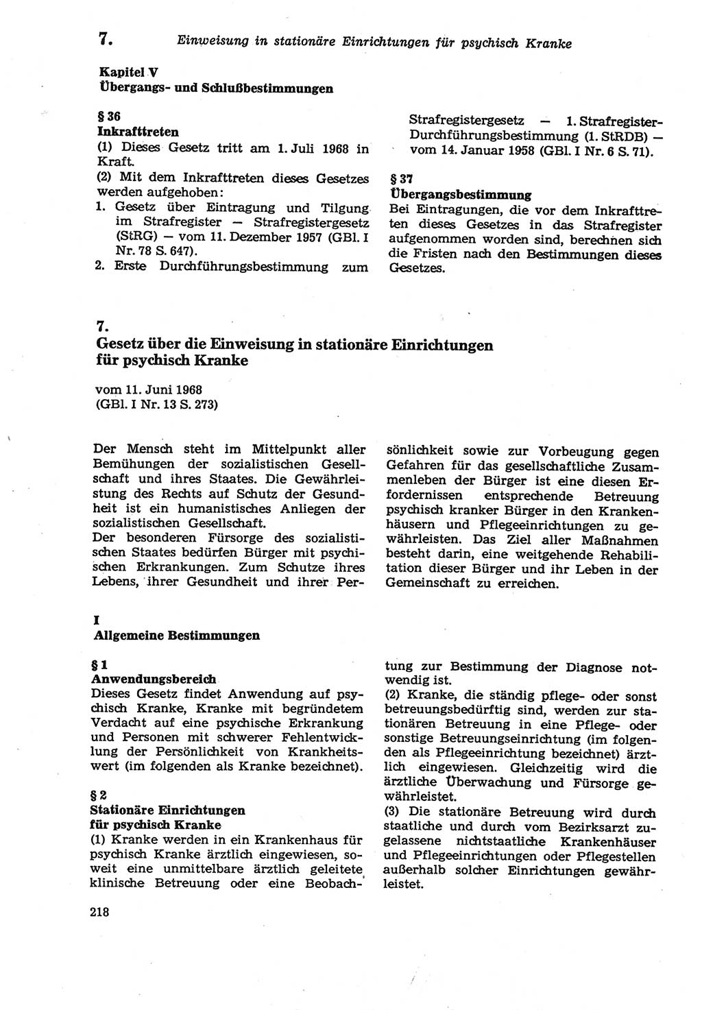 Strafprozeßordnung (StPO) der Deutschen Demokratischen Republik (DDR) sowie angrenzende Gesetze und Bestimmungen 1979, Seite 218 (StPO DDR Ges. Best. 1979, S. 218)
