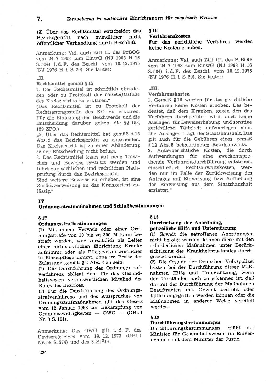 Strafprozeßordnung (StPO) der Deutschen Demokratischen Republik (DDR) sowie angrenzende Gesetze und Bestimmungen 1979, Seite 224 (StPO DDR Ges. Best. 1979, S. 224)
