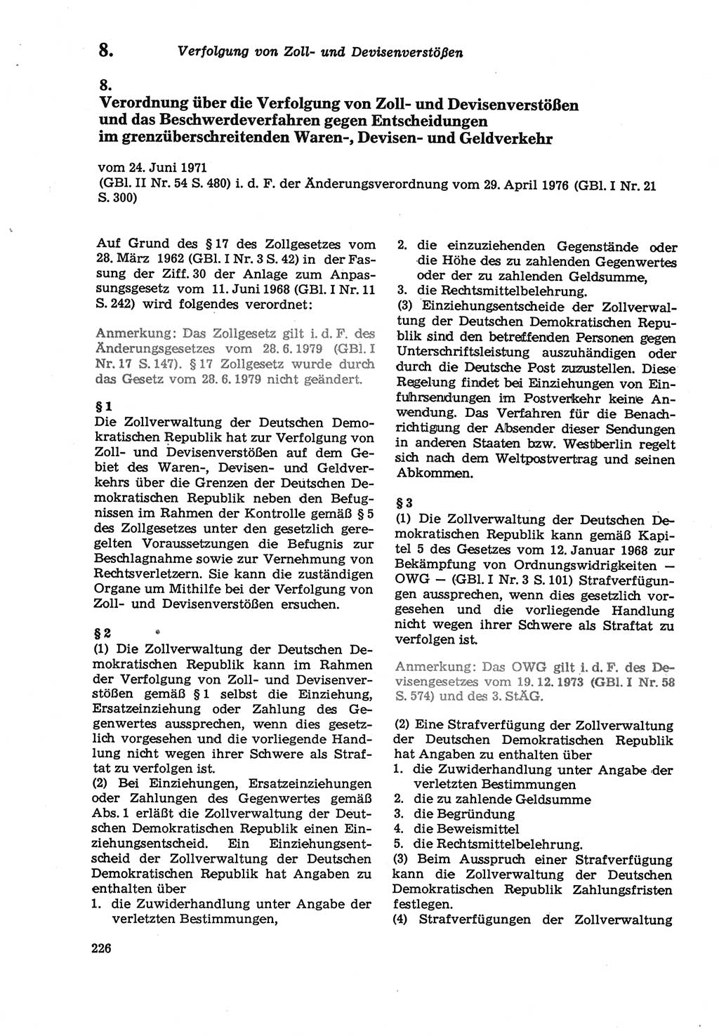 Strafprozeßordnung (StPO) der Deutschen Demokratischen Republik (DDR) sowie angrenzende Gesetze und Bestimmungen 1979, Seite 226 (StPO DDR Ges. Best. 1979, S. 226)