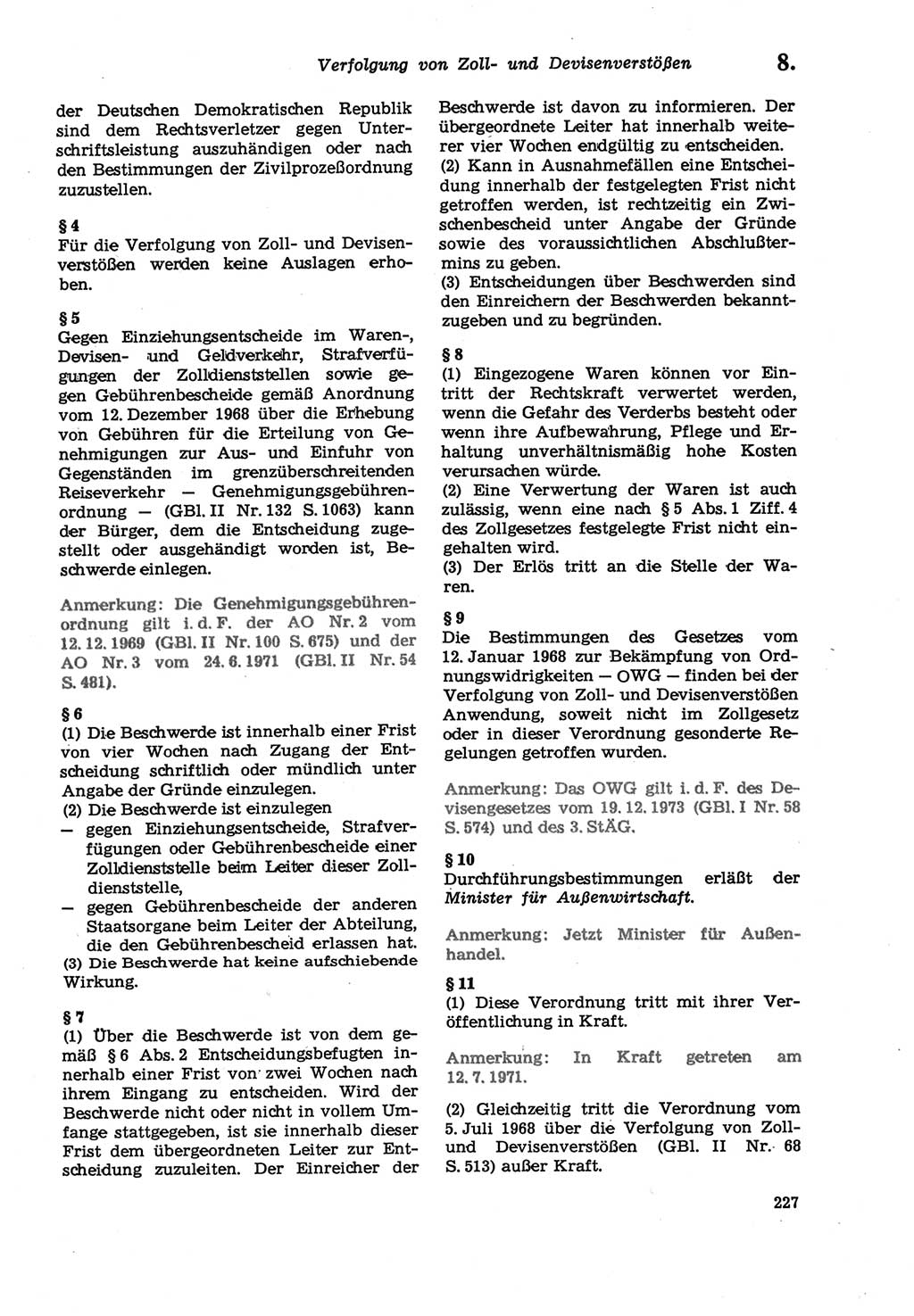 Strafprozeßordnung (StPO) der Deutschen Demokratischen Republik (DDR) sowie angrenzende Gesetze und Bestimmungen 1979, Seite 227 (StPO DDR Ges. Best. 1979, S. 227)