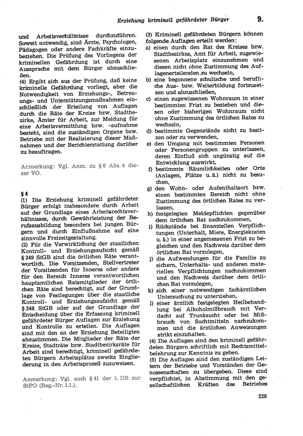 Strafprozeßordnung (StPO) der Deutschen Demokratischen Republik (DDR) sowie angrenzende Gesetze und Bestimmungen 1979, Seite 229 (StPO DDR Ges. Best. 1979, S. 229)