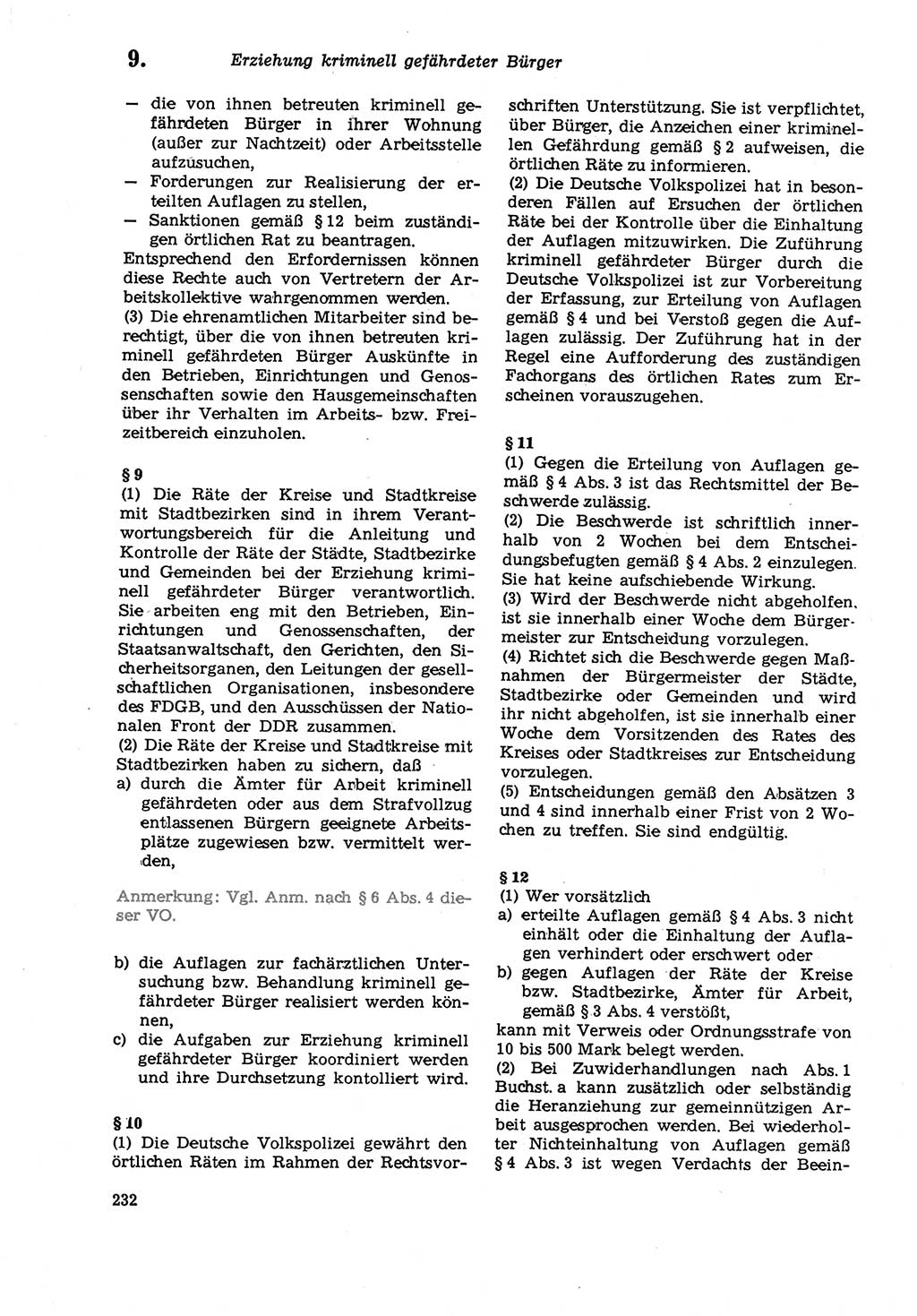 Strafprozeßordnung (StPO) der Deutschen Demokratischen Republik (DDR) sowie angrenzende Gesetze und Bestimmungen 1979, Seite 232 (StPO DDR Ges. Best. 1979, S. 232)