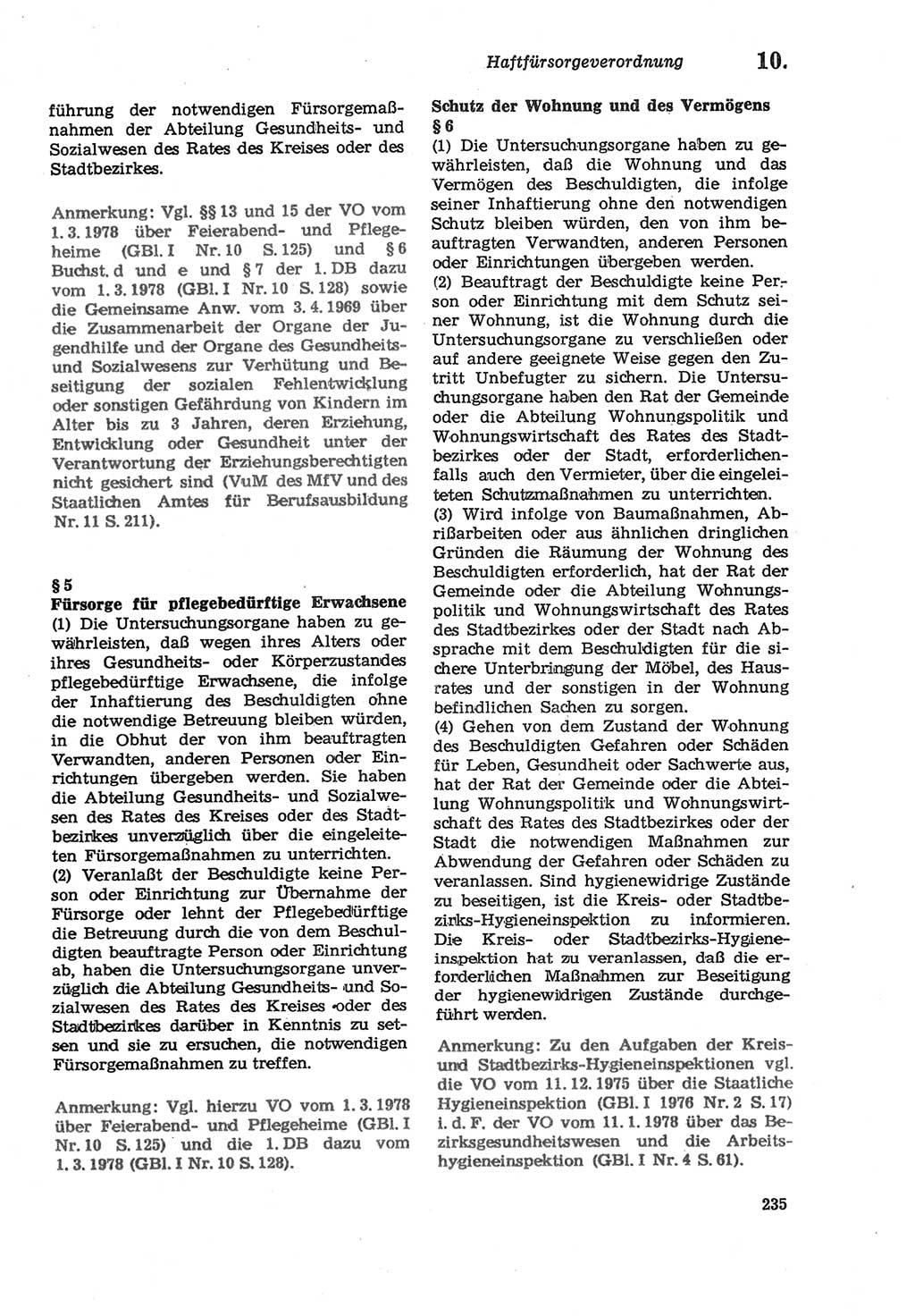 Strafprozeßordnung (StPO) der Deutschen Demokratischen Republik (DDR) sowie angrenzende Gesetze und Bestimmungen 1979, Seite 235 (StPO DDR Ges. Best. 1979, S. 235)