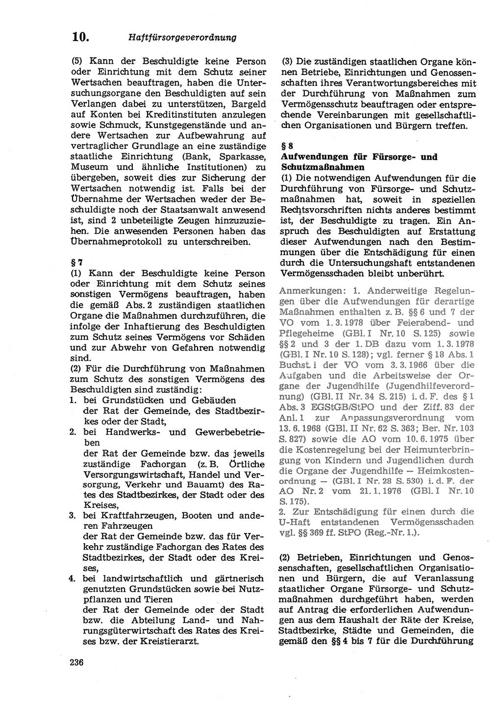 Strafprozeßordnung (StPO) der Deutschen Demokratischen Republik (DDR) sowie angrenzende Gesetze und Bestimmungen 1979, Seite 236 (StPO DDR Ges. Best. 1979, S. 236)