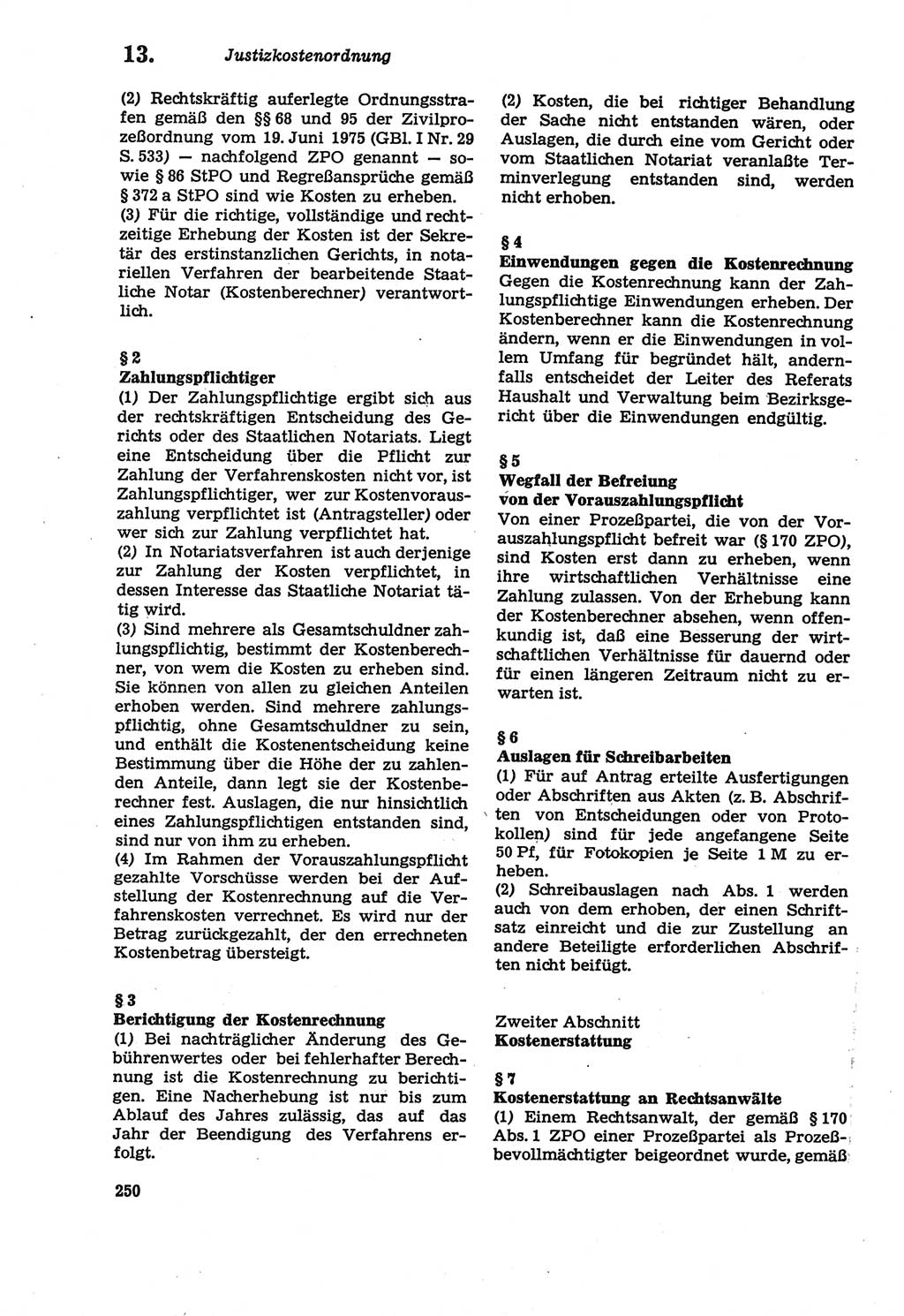 Strafprozeßordnung (StPO) der Deutschen Demokratischen Republik (DDR) sowie angrenzende Gesetze und Bestimmungen 1979, Seite 250 (StPO DDR Ges. Best. 1979, S. 250)
