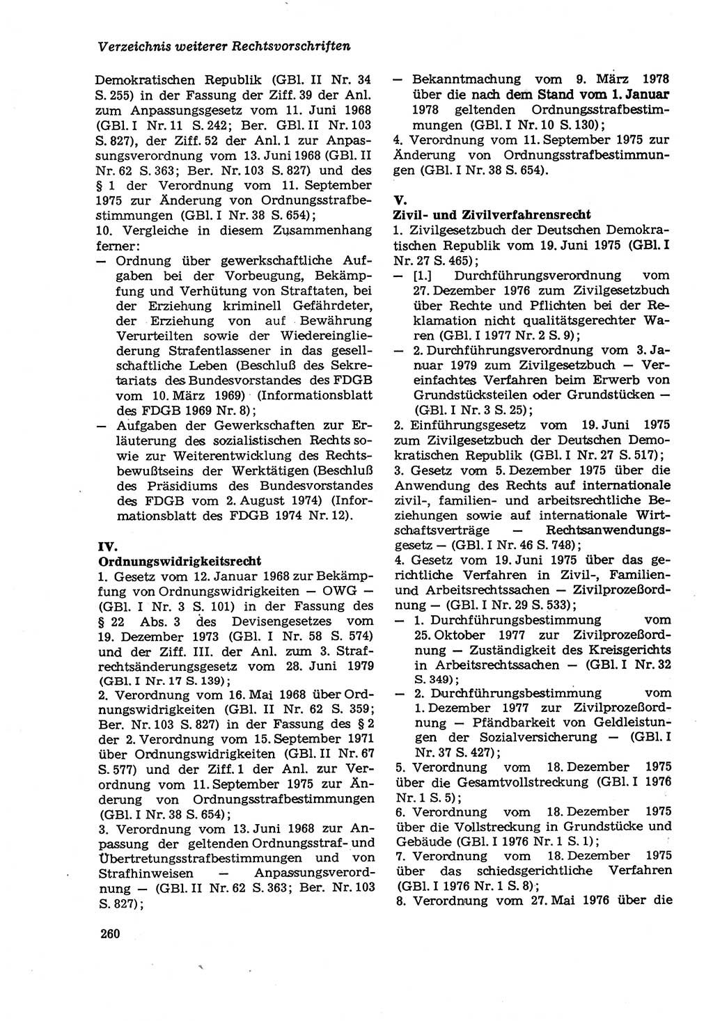 Strafprozeßordnung (StPO) der Deutschen Demokratischen Republik (DDR) sowie angrenzende Gesetze und Bestimmungen 1979, Seite 260 (StPO DDR Ges. Best. 1979, S. 260)
