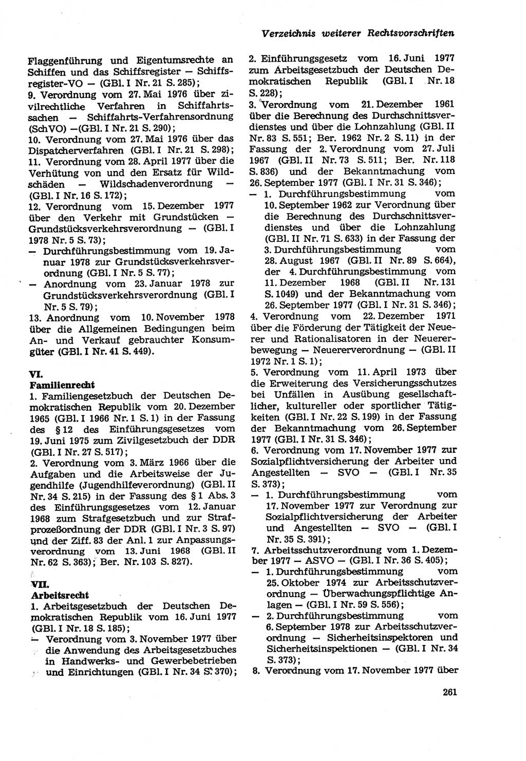 Strafprozeßordnung (StPO) der Deutschen Demokratischen Republik (DDR) sowie angrenzende Gesetze und Bestimmungen 1979, Seite 261 (StPO DDR Ges. Best. 1979, S. 261)