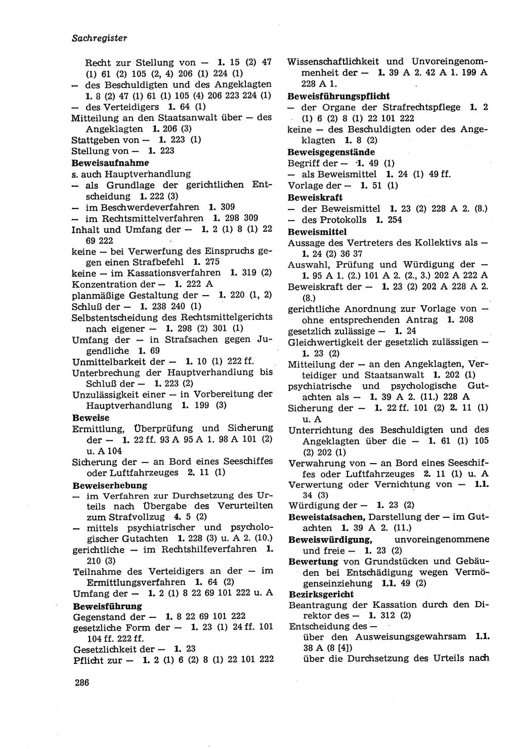 Strafprozeßordnung (StPO) der Deutschen Demokratischen Republik (DDR) sowie angrenzende Gesetze und Bestimmungen 1979, Seite 286 (StPO DDR Ges. Best. 1979, S. 286)