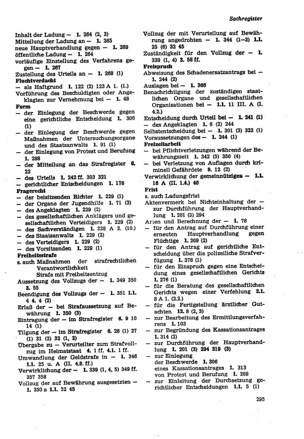 Strafprozeßordnung (StPO) der Deutschen Demokratischen Republik (DDR) sowie angrenzende Gesetze und Bestimmungen 1979, Seite 295 (StPO DDR Ges. Best. 1979, S. 295)