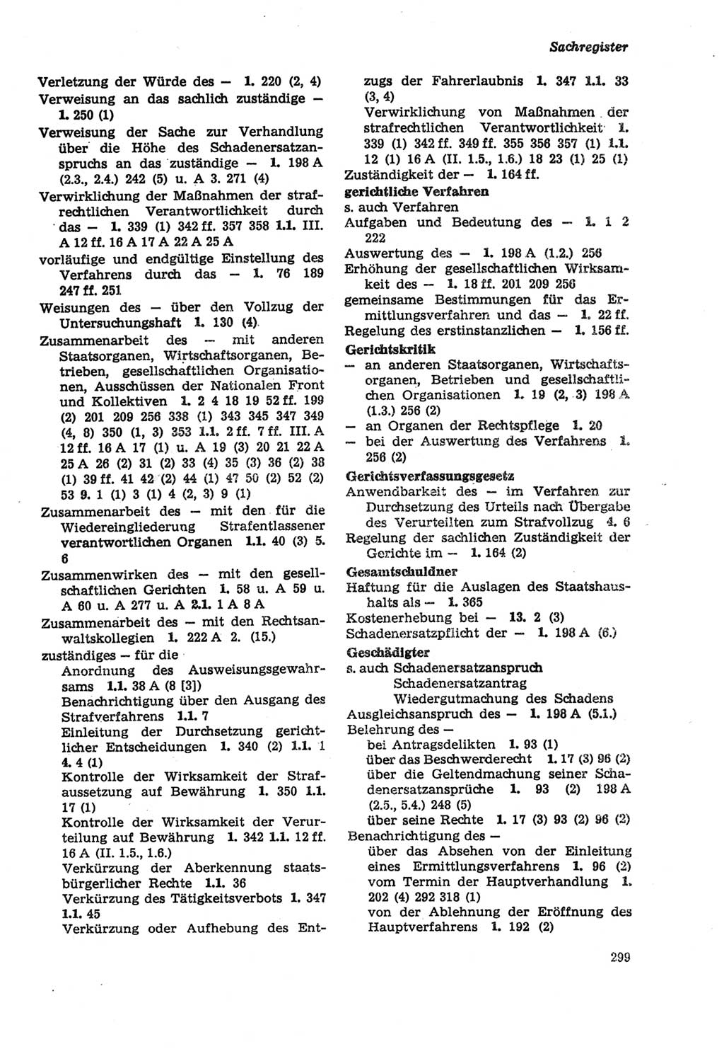 Strafprozeßordnung (StPO) der Deutschen Demokratischen Republik (DDR) sowie angrenzende Gesetze und Bestimmungen 1979, Seite 299 (StPO DDR Ges. Best. 1979, S. 299)